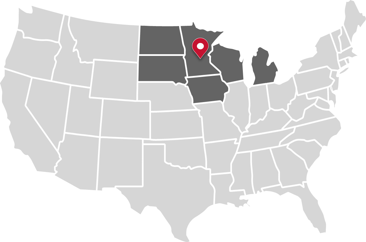 USA Map - Saukrapids, MN Location