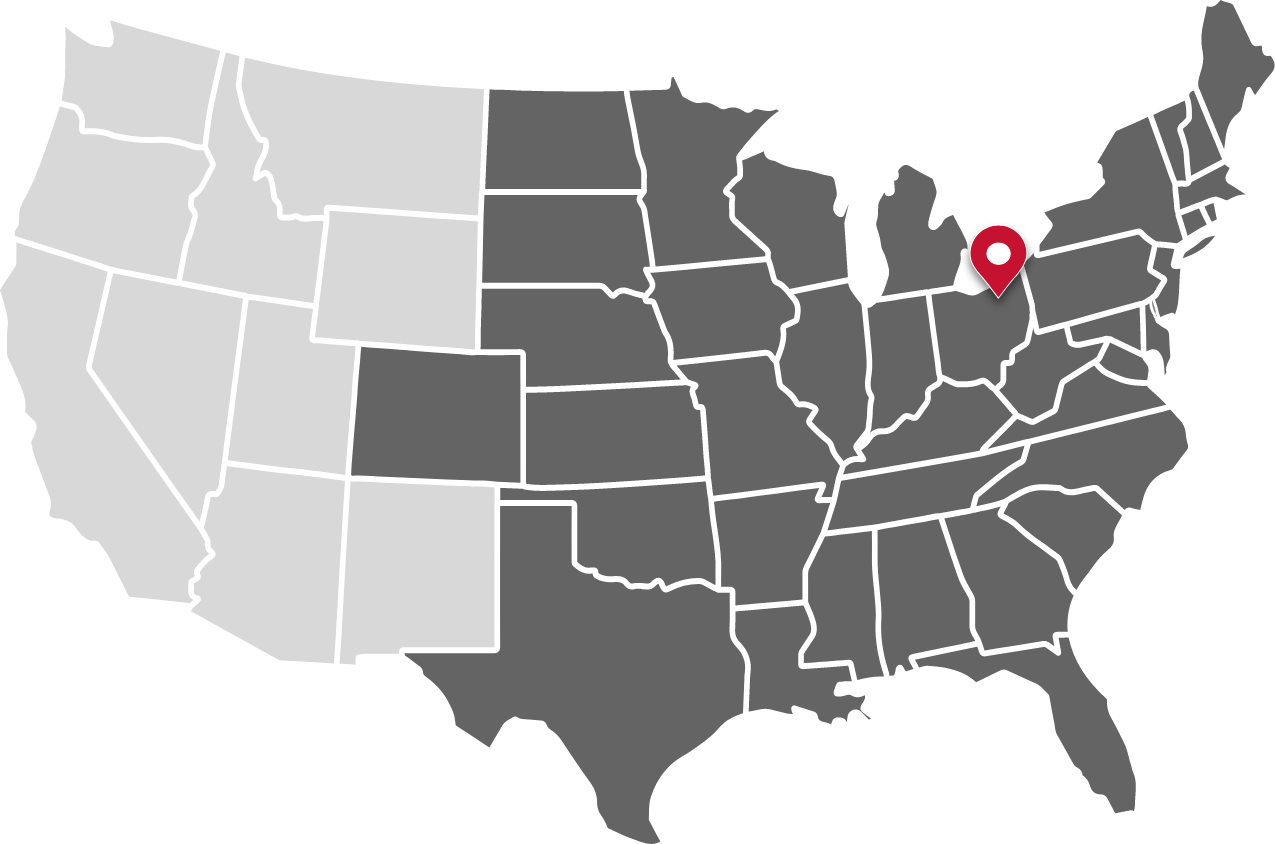 USA Map - Streetsboro, OH Location